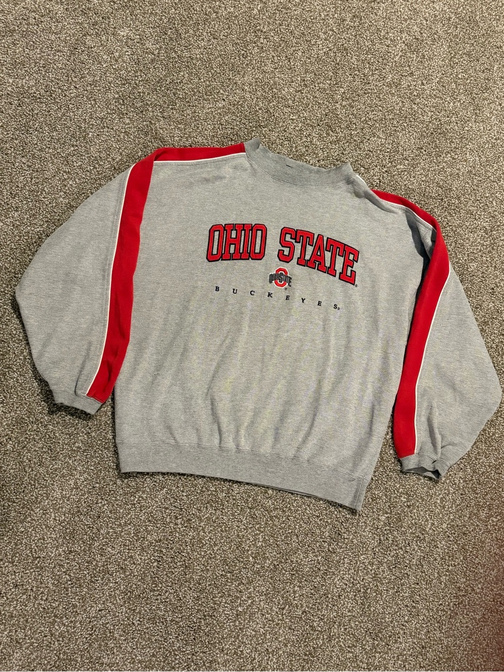 Vintage Ohio State Men's Grey Crewneck Sweatshirt Varsity Classics